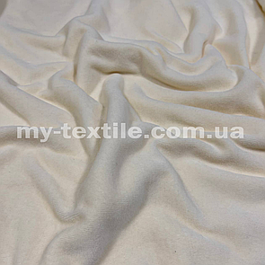 Трикотаж Велюр натуральний хб Туреччина 180 см Молочний