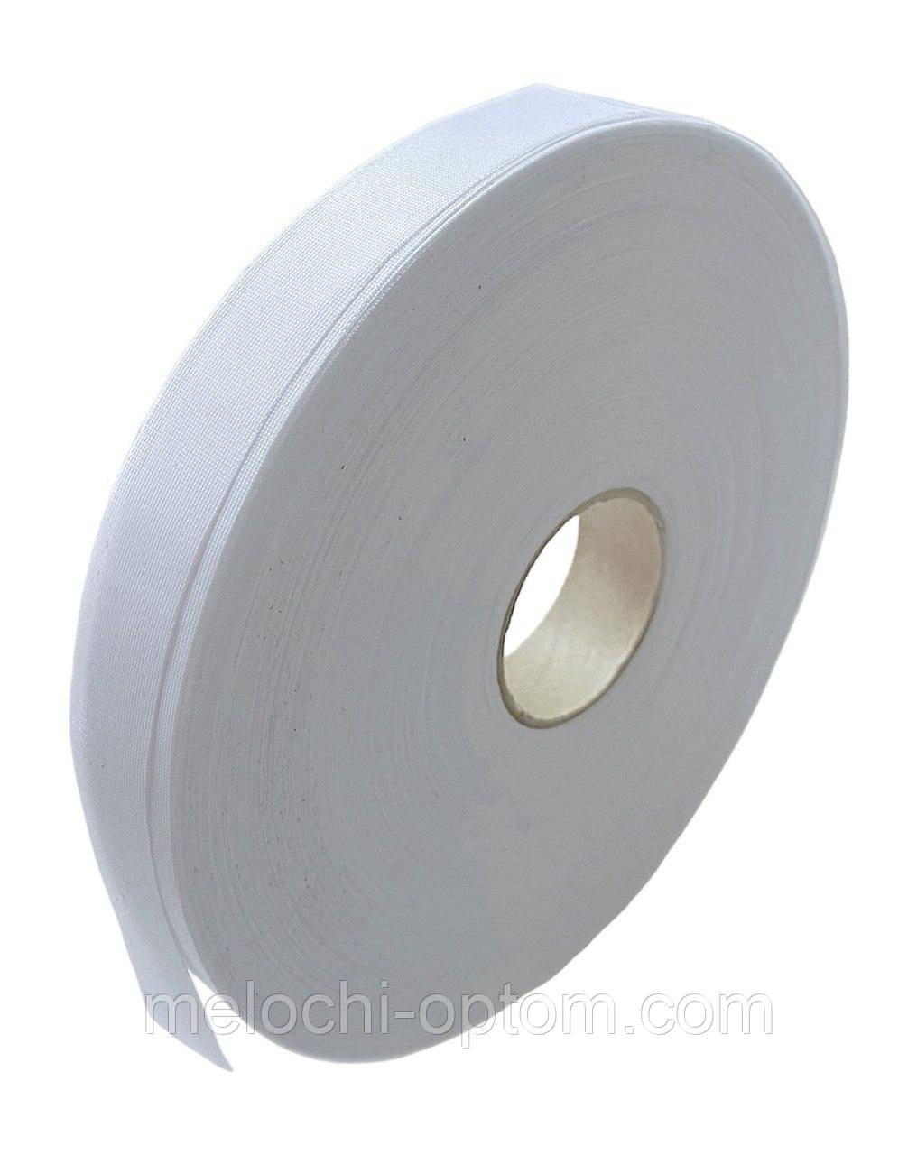 Стрічка лампасна 22мм 100 метрів Тесьма лампаси біла