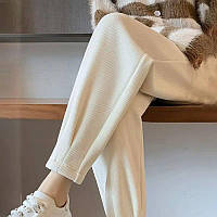 Женские стильный штаны с защепами ткань: микровельвет Мод 333