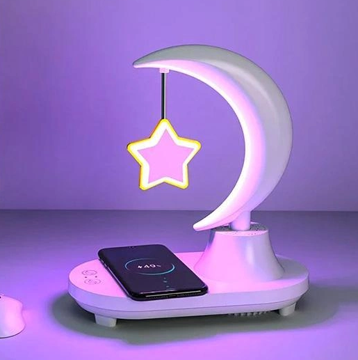 Лампа нічник з колонкою Music Atmosphere Lamp з бездротовою зарядкою, фото 1