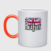 Кружка с принтом хамелеон «The Beatles Great Britain Битлз»