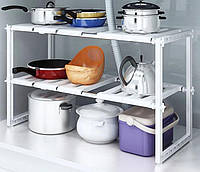 Регулируемая полка для кухни с функцией хранения 38-70 см Kitchen Organizer Pro