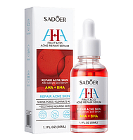Сыворотка для проблемной кожи и против акне с AHA+BHA кислотами Sadoer, 30 мл.