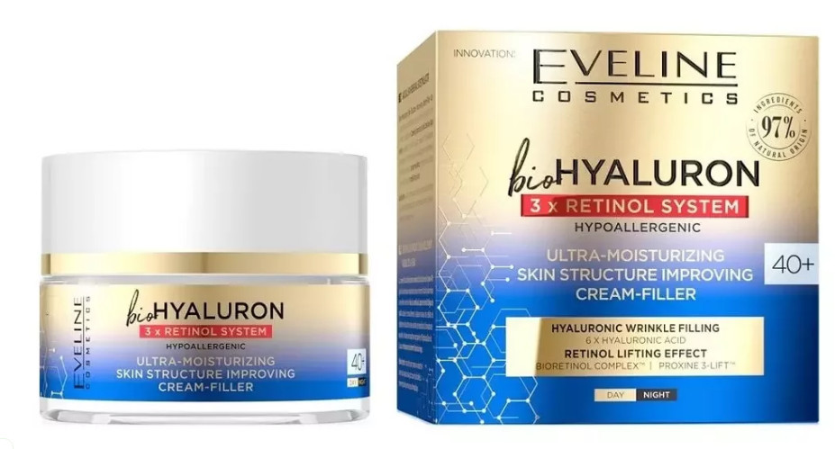 Крем для обличчя - bioHyaluron 3x Retinol System, 40+, Eveline, 50 мл (5903416026051), фото 1