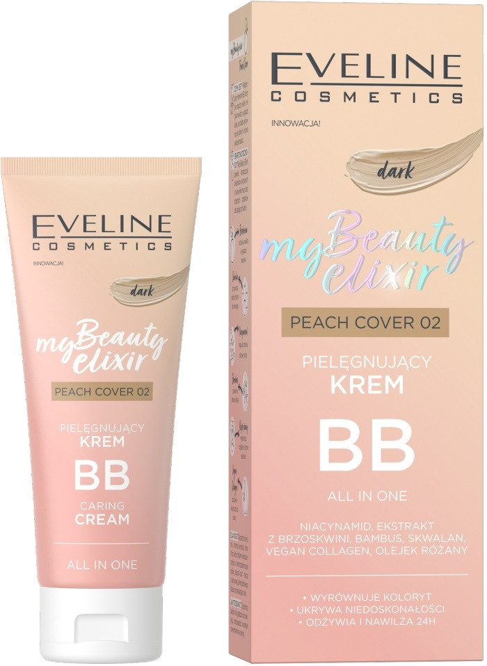 Поживний крем для обличчя Eveline My Beauty Elixir all in one 02 Peach Cover Dark 30 мл (5903416050056), фото 1