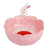 Керамическая пиала "Розовый цветок", 17,5*12 см, пасхальная посуда