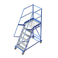 SHML лестница передвижная 1500 мм без полки складская лестница металическая с платформой стремянка на колёсах