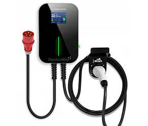 Зарядний пристрій для електромобіля Besen Wallbox BS22kW Type 2 потужність 5-22 кВт + вилка 32 А, підвіска PRO