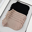 Набір шкарпеток жіночих 6 пар коротких "Black&Cocoa" зі зручною резинкою бавовна преміум сегмент розмір 35-38, фото 4