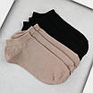 Набір шкарпеток жіночих 6 пар коротких "Black&Cocoa" зі зручною резинкою бавовна преміум сегмент розмір 35-38, фото 3