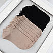 Набір шкарпеток жіночих 6 пар коротких "Black&Cocoa" зі зручною резинкою бавовна преміум сегмент розмір 35-38, фото 8