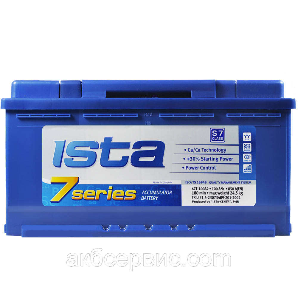 Акумулятор автомобільний Ista 6СТ-95 AзЕ 7 SERIES, фото 1