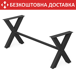 Комплект регульованих опор з перемичкою для столу з металу 1800×600mm, H=730-750,5 mm  Порошкове фарбування