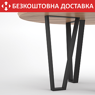 Опора ножка для столу з металу 365×60mm, H=730mm (профільна труба: 60x20mm) Порошкове фарбування