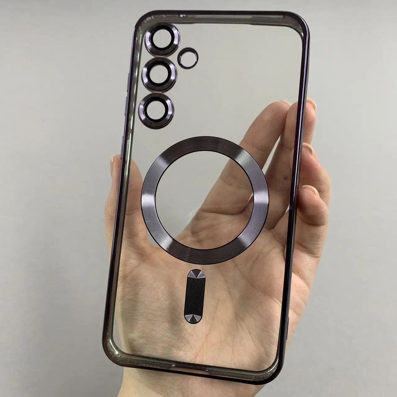 Чохол бампер Wave для Samsung Galaxy S23 FE Metal Colour MagSafe Purple