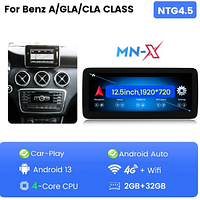 Junsun 4G Android магнітолу Mersedes Benz A Class W176 / GLA X156 / CLA C117 2013-2015 4G(2GB 32GB)NTG 4.5 12"