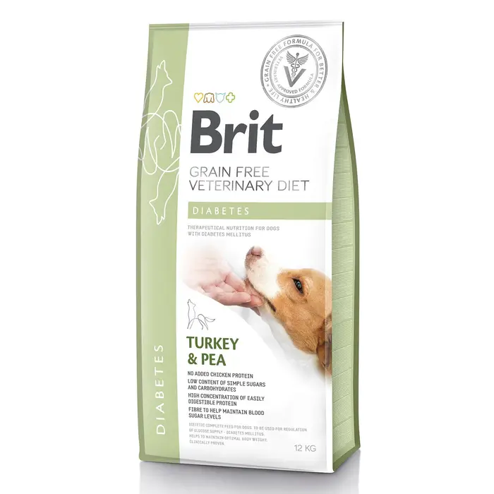 Сухий корм для собак при цукровому діабеті Brit GF Veterinary Diet Dog Diabetes 12 кг індичка, фото 1