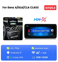Junsun 4G Android магнитола Mersedes Benz A Class W176 / GLA X156 / CLA C117 2013-2015 4G(2GB 32GB)NTG 5.0 12"