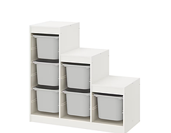 Комбінація для зберігання TROFAST IKEA  095.333.48   Білий/сірий