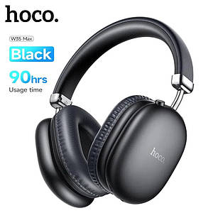 Бездротові навушники з MP3 плеєром Hoco W35 Max Joy Black Оригінал! | 90 годин, BT5.3, microSD, AUX