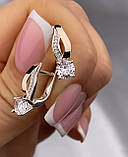 Срібні сережки з золотими напайками 0281.10, фото 3