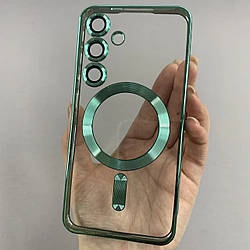 Чохол бампер Wave для Samsung Galaxy S24 Metal Colour MagSafe Green
