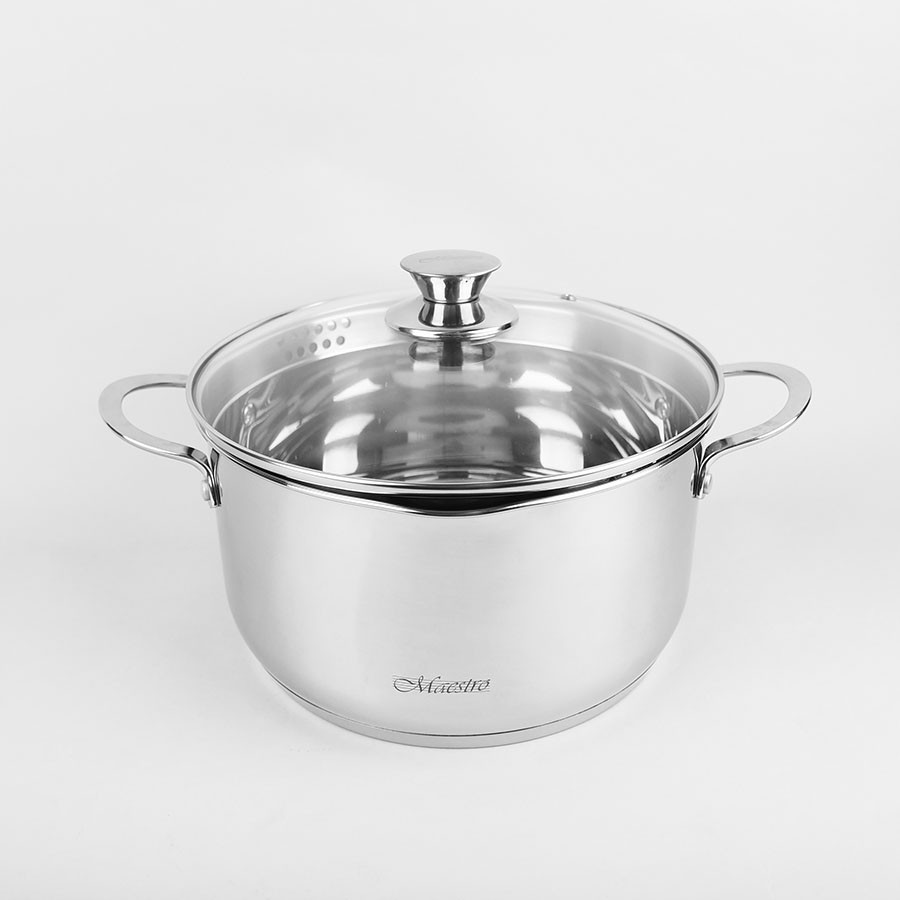 Каструля із неіржавічої сталі з кришкою Maestro MR-3510-18 (2.0 л) Маестро, фото 1