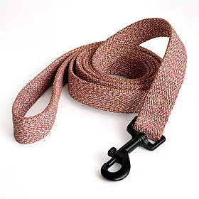 Брезентовий повідець для собак кольоровий. Повідець брезентовий 25 мм, 2 метра, Коричневий