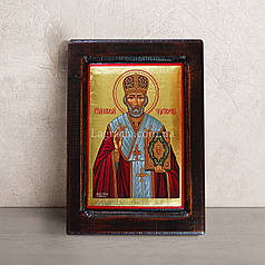 Писана ікона Святий Миколай Чудотворець 18 Х 24 см