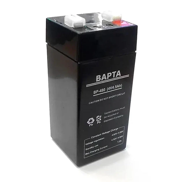 Акумуляторна батарея 4 Вольта 4,5 Ач BAPTA BP-480