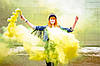 Жовтий Кольоровий дим (максимальної насиченості (дим13), Димова шашка, жовтий, Цветные дымовые шашки, фото 3