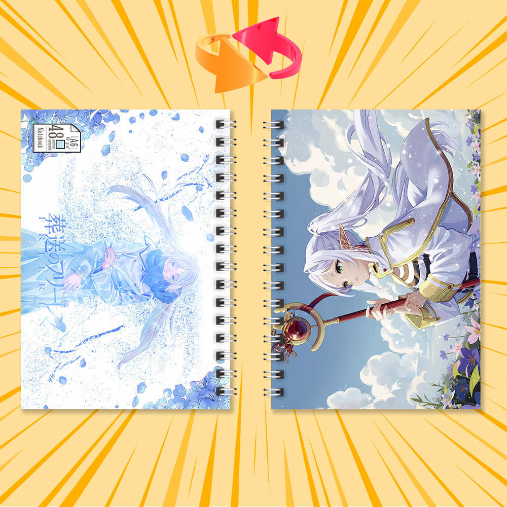 Блокнот на пружині в клітинку 48 арк. Frieren / Фрірен 007