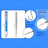 Точилка для ножів кишенькова алмазна для ножів, ножиць та гачків Срібляста, фото 7