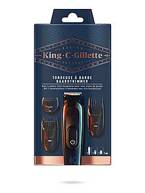 Електричний чоловічий триммер для бороди King C Gillette Braun S6 з 3 насадками різної довжини 1-21мм.