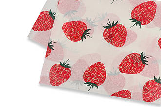 Тішью бежева з полуницею, 50х70