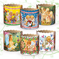 Форма для паски паперова Асорті, діам.90х85 мм, 200-300 грам