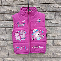 Жилетка "85" для дівчинки, фіолетова