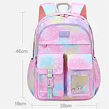 Шкільний рюкзак Anfu для дівчинки 3-9 класу ортопедичний портфель-ранець 46 см — Фіолетовий, фото 10