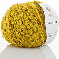Filamo ALPACA BOUCLE (ФІЛАМО АЛЬПАКА БУКЛЕ) № 205 гірчичний салат (Напіввовняна пряжа, нитки для в'язання)