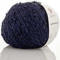 Filamo ALPACA BOUCLE (ФІЛАМО АЛЬПАКА БУКЛЕ) № 210 темно-синій (Напіввовняна пряжа, нитки для в'язання)