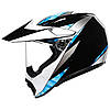 МОТОШОЛОМ ДУАЛСПОРТ AGV AX9 - NORTH BLACK/WHITE/CYAN, фото 2