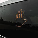 Світлодіодна рука на заднє скло автомобіля LED Hand (оранжева) Black, фото 5