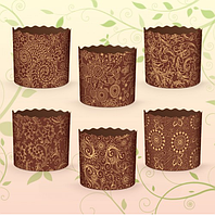 Форма для паски паперова Італія+, діам.70х85 мм, 100-200 грам