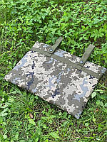Складной тактический коврик для военных, полевой каримат с креплением типа молли или на пояс цвет пиксел apr