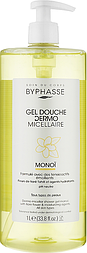 Міцелярний гель для душу "Моної" Byphasse Dermo Micellar Shower Gel Monoi 1 l ( оригінал оригінал Іспанія)