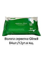 Волога серветка для прибирання "Clinell" 84шт./12уп. в ящ.