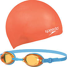 Набір для плавання Speedo JET V2 SWIM SET JU помаранчевий Діт OSFM арт 8-09302B996-1