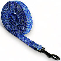 Брезентовий повідець для собак кольоровий. Повідець брезентовий 25 мм, 3 метра, Синій, фото 5
