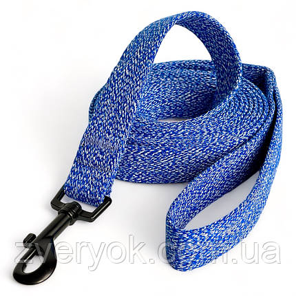 Брезентовий повідець для собак кольоровий. Повідець брезентовий 25 мм, 3 метра, Синій, фото 1