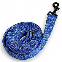 Брезентовий повідець для собак кольоровий. Повідець брезентовий 25 мм, 3 метра, Синій, фото 4